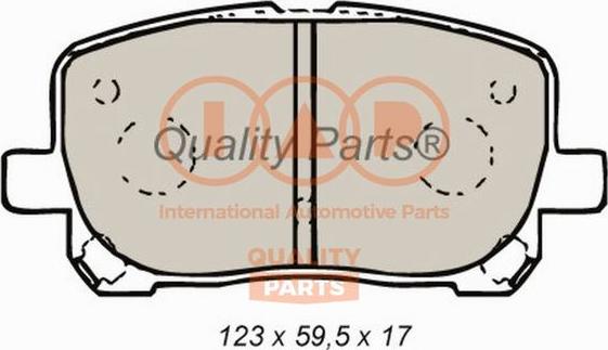 IAP QUALITY PARTS 704-17083P - Kit de plaquettes de frein, frein à disque cwaw.fr