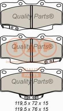 IAP QUALITY PARTS 704-17070X - Kit de plaquettes de frein, frein à disque cwaw.fr