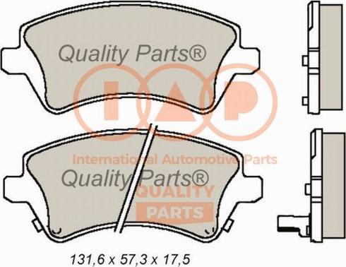 IAP QUALITY PARTS 704-17194 - Kit de plaquettes de frein, frein à disque cwaw.fr