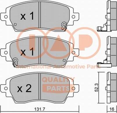 IAP QUALITY PARTS 704-17193P - Kit de plaquettes de frein, frein à disque cwaw.fr