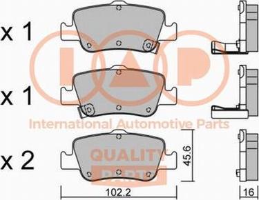 IAP QUALITY PARTS 704-17197P - Kit de plaquettes de frein, frein à disque cwaw.fr