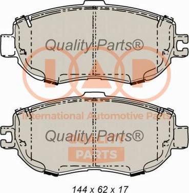 IAP QUALITY PARTS 704-17140 - Kit de plaquettes de frein, frein à disque cwaw.fr