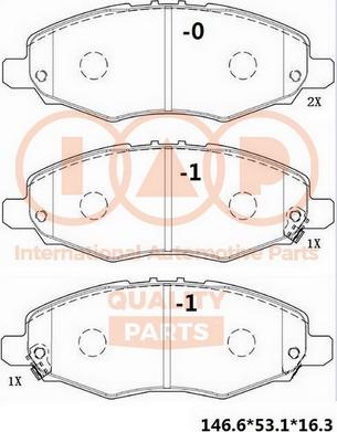 IAP QUALITY PARTS 704-17164X - Kit de plaquettes de frein, frein à disque cwaw.fr