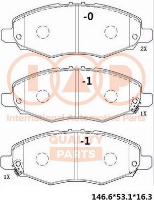 IAP QUALITY PARTS 704-17164 - Kit de plaquettes de frein, frein à disque cwaw.fr