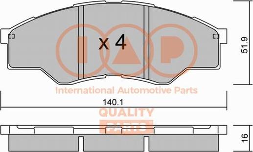 IAP QUALITY PARTS 704-17160P - Kit de plaquettes de frein, frein à disque cwaw.fr