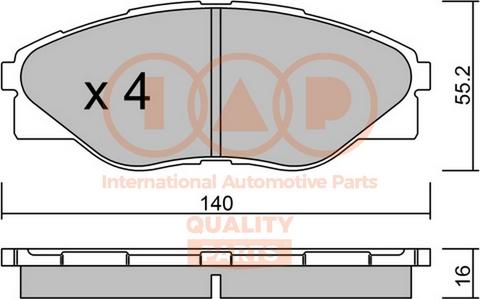 IAP QUALITY PARTS 704-17162P - Kit de plaquettes de frein, frein à disque cwaw.fr