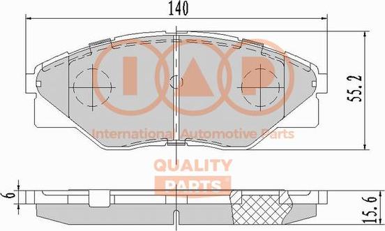 IAP QUALITY PARTS 704-17162 - Kit de plaquettes de frein, frein à disque cwaw.fr