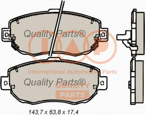 IAP QUALITY PARTS 704-17110P - Kit de plaquettes de frein, frein à disque cwaw.fr