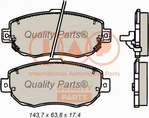 IAP QUALITY PARTS 704-17110 - Kit de plaquettes de frein, frein à disque cwaw.fr