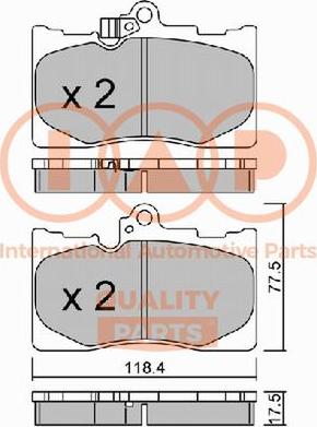 IAP QUALITY PARTS 704-17113P - Kit de plaquettes de frein, frein à disque cwaw.fr