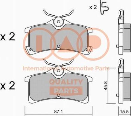 IAP QUALITY PARTS 704-17184P - Kit de plaquettes de frein, frein à disque cwaw.fr