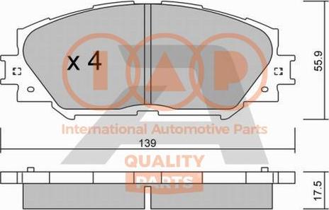 IAP QUALITY PARTS 704-17180P - Kit de plaquettes de frein, frein à disque cwaw.fr