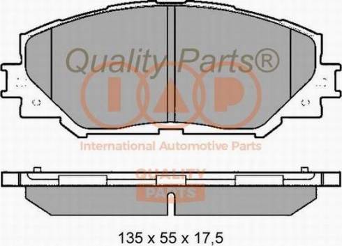 IAP QUALITY PARTS 704-17180X - Kit de plaquettes de frein, frein à disque cwaw.fr