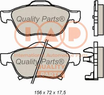 IAP QUALITY PARTS 704-17181X - Kit de plaquettes de frein, frein à disque cwaw.fr