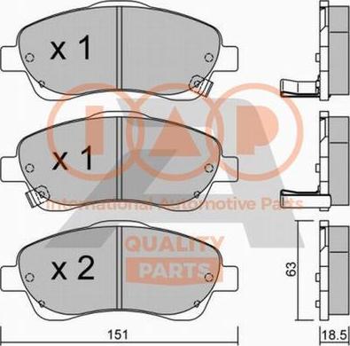 IAP QUALITY PARTS 704-17182P - Kit de plaquettes de frein, frein à disque cwaw.fr