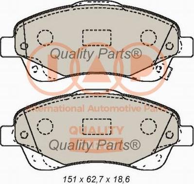 IAP QUALITY PARTS 704-17182X - Kit de plaquettes de frein, frein à disque cwaw.fr