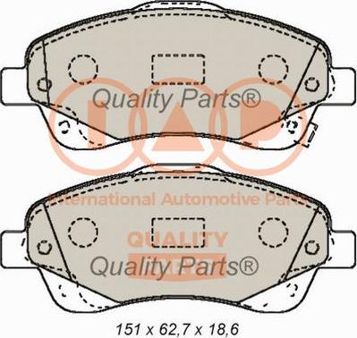 IAP QUALITY PARTS 704-17182 - Kit de plaquettes de frein, frein à disque cwaw.fr