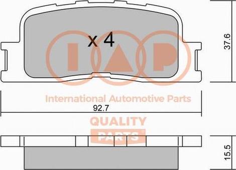 IAP QUALITY PARTS 704-17187P - Kit de plaquettes de frein, frein à disque cwaw.fr