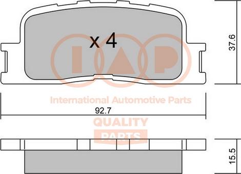 IAP QUALITY PARTS 704-17187 - Kit de plaquettes de frein, frein à disque cwaw.fr