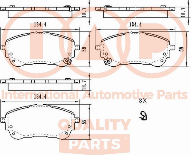 IAP QUALITY PARTS 704-17290 - Kit de plaquettes de frein, frein à disque cwaw.fr