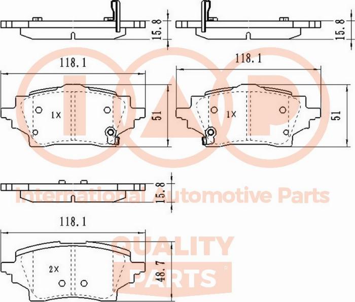 IAP QUALITY PARTS 704-17242 - Kit de plaquettes de frein, frein à disque cwaw.fr