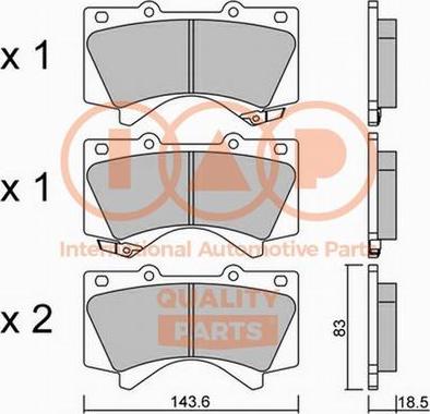 IAP QUALITY PARTS 704-17210P - Kit de plaquettes de frein, frein à disque cwaw.fr