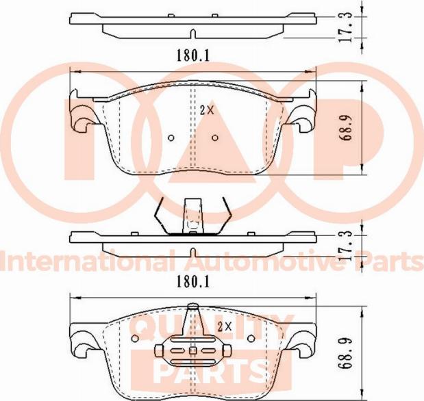 IAP QUALITY PARTS 704-17230 - Kit de plaquettes de frein, frein à disque cwaw.fr