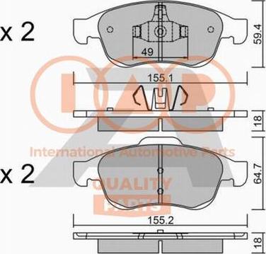 IAP QUALITY PARTS 704-29010P - Kit de plaquettes de frein, frein à disque cwaw.fr