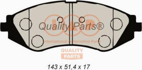 IAP QUALITY PARTS 704-20040X - Kit de plaquettes de frein, frein à disque cwaw.fr