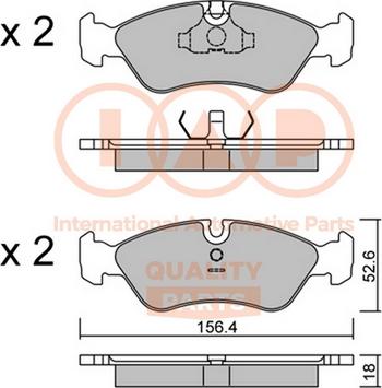 IAP QUALITY PARTS 704-20010P - Kit de plaquettes de frein, frein à disque cwaw.fr