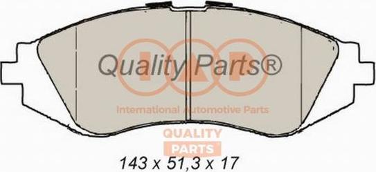 IAP QUALITY PARTS 704-20011 - Kit de plaquettes de frein, frein à disque cwaw.fr