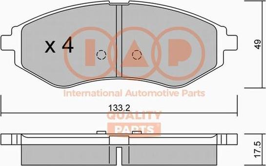 IAP QUALITY PARTS 704-20080P - Kit de plaquettes de frein, frein à disque cwaw.fr