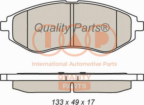 IAP QUALITY PARTS 704-20080 - Kit de plaquettes de frein, frein à disque cwaw.fr