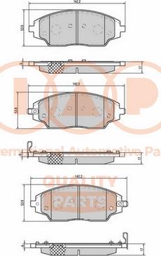 IAP QUALITY PARTS 704-20081 - Kit de plaquettes de frein, frein à disque cwaw.fr