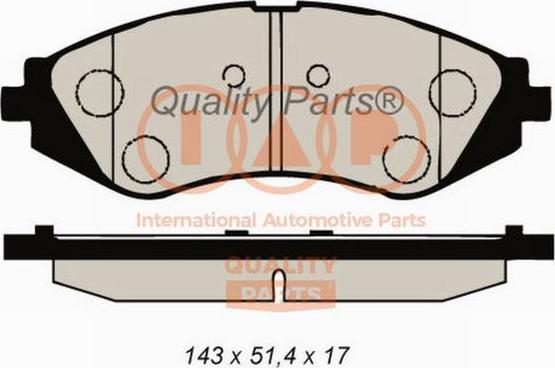 IAP QUALITY PARTS 704-20034 - Kit de plaquettes de frein, frein à disque cwaw.fr