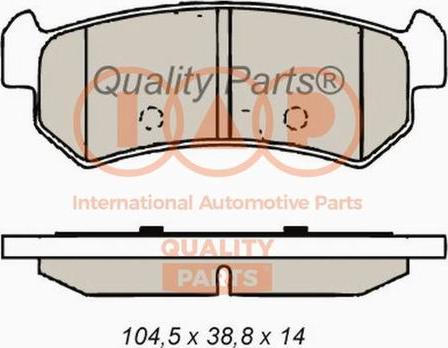 IAP QUALITY PARTS 704-20035G - Kit de plaquettes de frein, frein à disque cwaw.fr