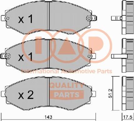 IAP QUALITY PARTS 704-20070P - Kit de plaquettes de frein, frein à disque cwaw.fr