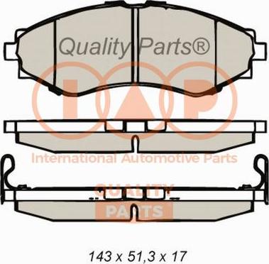 IAP QUALITY PARTS 704-20070 - Kit de plaquettes de frein, frein à disque cwaw.fr