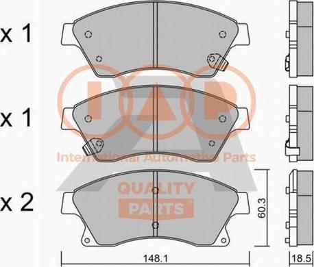 IAP QUALITY PARTS 704-20100P - Kit de plaquettes de frein, frein à disque cwaw.fr