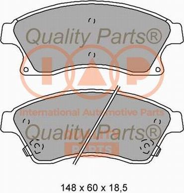 IAP QUALITY PARTS 704-20100X - Kit de plaquettes de frein, frein à disque cwaw.fr