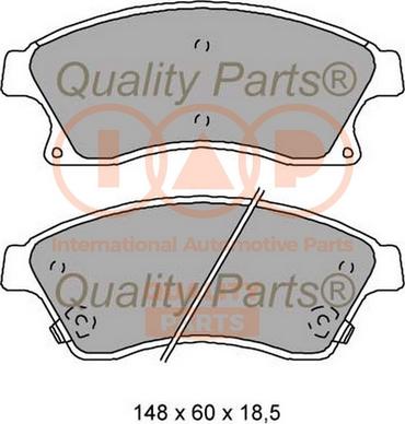 IAP QUALITY PARTS 704-20100 - Kit de plaquettes de frein, frein à disque cwaw.fr