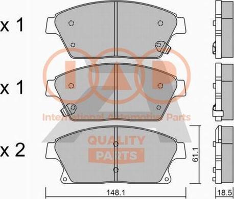 IAP QUALITY PARTS 704-20101P - Kit de plaquettes de frein, frein à disque cwaw.fr