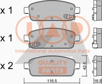 IAP QUALITY PARTS 704-20102P - Kit de plaquettes de frein, frein à disque cwaw.fr