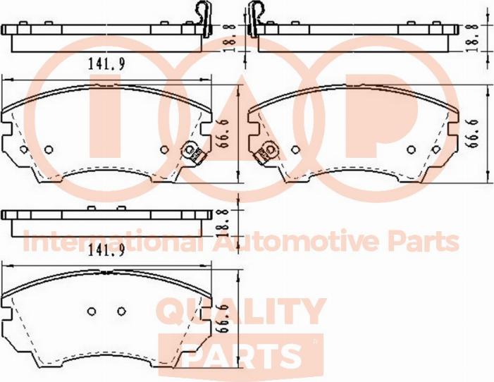 IAP QUALITY PARTS 704-20121 - Kit de plaquettes de frein, frein à disque cwaw.fr