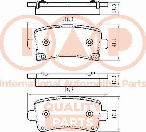 IAP QUALITY PARTS 704-20122 - Kit de plaquettes de frein, frein à disque cwaw.fr