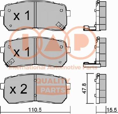 IAP QUALITY PARTS 704-21054P - Kit de plaquettes de frein, frein à disque cwaw.fr