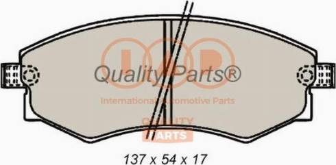 IAP QUALITY PARTS 704-21065X - Kit de plaquettes de frein, frein à disque cwaw.fr