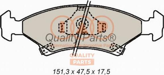 IAP QUALITY PARTS 704-21010 - Kit de plaquettes de frein, frein à disque cwaw.fr