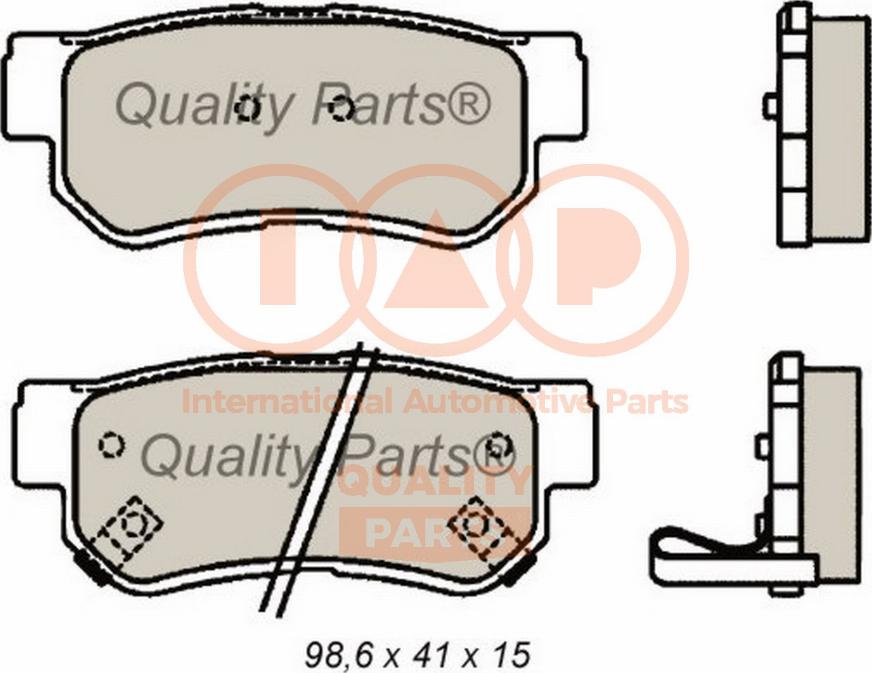 IAP QUALITY PARTS 704-21089G - Kit de plaquettes de frein, frein à disque cwaw.fr