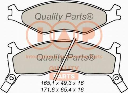 IAP QUALITY PARTS 704-21020X - Kit de plaquettes de frein, frein à disque cwaw.fr